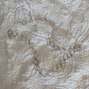 Silver-Tone Circle Necklace